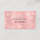 Blush pink qr code visitekaartje (Voorkant)