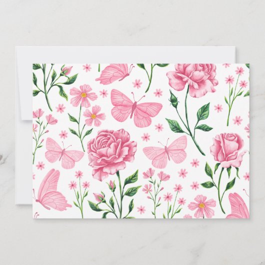 Blush Pink Quinceañera 15e verjaardagsfeestje Save The Date (Achterkant)