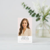 Blush Pink Real Estate Agent Broker Visitekaartje (Staand voorkant)