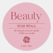 Blush Pink Ronde Product Label (Voorkant)