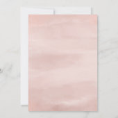 Blush Pink & Roos Gold Bridal Shower Invitation Kaart (Achterkant)