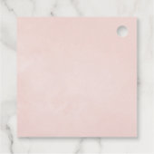 Blush Pink & Roos Gold Floral First Heilige Commun Bedankjes Labels (Achterkant)