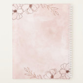 Blush Pink & Roos Gold Foil Save the Date Wedding Planner (Achterkant)