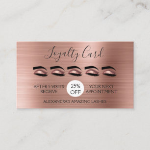 Blush Pink - Roos Gold Foil wimpers loyaliteit Klantenkaartje