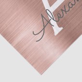 Blush Pink | Roos Gold Modern Metal Monogram Tissuepapier (Detail)