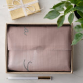 Blush Pink | Roos Gold Modern Metal Monogram Tissuepapier (Geschenk)