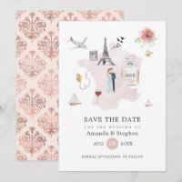 Blush Pink & Roos Gold Paris Destination Wedding