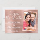 Blush Pink | Roos Gold Wedding Save the Date (Voorkant)