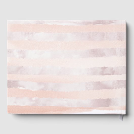 Blush Pink Rose Floral gepersonaliseerd Gastenboek (Achterkant)