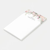 Blush Pink Rose Floral gepersonaliseerd Post-it® Notes (Schuin)
