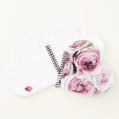 Blush Pink Rose Floral Heart Elegant Spiral Notebo Notitieboek (Binnen)