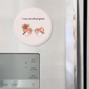 Blush Pink Rose Gekleurde Zonnebril Magneet
