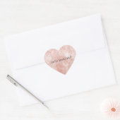 Blush Pink Rose Glitter Hart Sticker (Envelop)