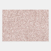 Blush Pink Rose Glitter Inpakpapier Vel (Voorkant 2)