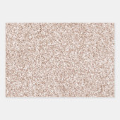 Blush Pink Rose Glitter Inpakpapier Vel (Voorkant)