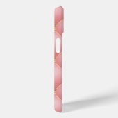 Blush Pink Rose Gold Diamond Getufte iPhone Case (Achterkant / Rechts)