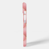 Blush Pink Rose Gold Diamond Getufte iPhone Case (Achterkant / Links)