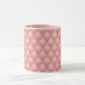 Blush Pink Rose Gold Diamond Tufted Coffes Mug (Centre)