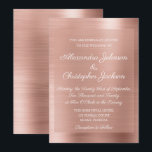 Blush Pink - Rose Gold Elegant Wedding Invitation<br><div class="desc">Personnalisez avec votre nom et date mariage ce Faire-part de mariage métallique élégant Rose Rose Rose Gold. Ce Faire-part de mariage en métal en acier inoxydable Rose Gold Faux est assorti à la collection de Mariages Rose Gold. Si vous avez besoin d'autres articles Rose Gold Mariage correspondants, n'hésitez pas à...</div>
