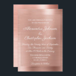 Blush Pink - Rose Gold Elegant Wedding Invitation<br><div class="desc">Personnalisez avec votre nom et date mariage ce Faire-part de mariage métallique élégant Rose Rose Rose Gold. Ce Faire-part de mariage en métal en acier inoxydable Rose Gold Faux est assorti à la collection de Mariages Rose Gold. Si vous avez besoin d'autres articles Rose Gold Mariage correspondants, n'hésitez pas à...</div>