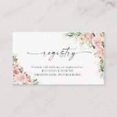 Blush Pink Rose Gold Registry Enclosure Kaart (Voorkant)
