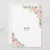 Blush Pink Rose Gold repetitie diner uitnodiging (Achterkant)