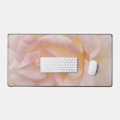 Blush Pink Rose Petals Art Desk Mat Pad (Keyboard & Muis)
