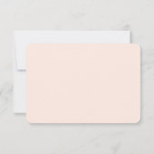 Blush Pink Rose Wedding RSVP Reply Modern Kaart (Achterkant)