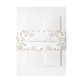 Blush Pink Rose Wedding Uitnodigingen Wikkel