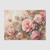 Blush Pink Roses  Decoupage Tissuepapier (Voorkant)