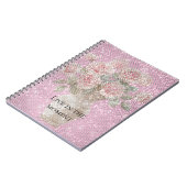 Blush Pink Roses Floral Sparkle  Notitieboek (Linkerzijde)