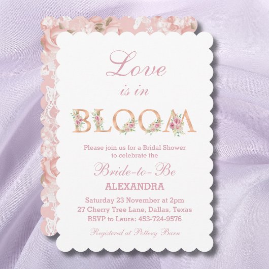 Blush Pink Roses Liefde is in Bloom Vrijgezellenfe Kaart