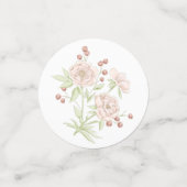 Blush Pink Roses Wedding Confetti (Kleine voorkant)