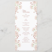 Blush Pink Roses Wedding Menus Menu (Voorkant)