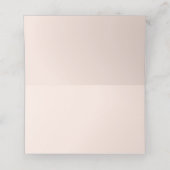 Blush Pink Roses Wedding Place Card (Binnenkant ongevouwen)