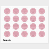 Blush Pink Round Ingredients Product Label  (Vel)