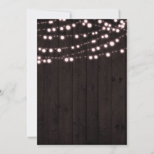 Blush Pink Rustic Wood Lights Afstudeerfeest Kaart (Achterkant)