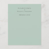 Blush Pink Sage Floral Weddenschap budget (Achterkant)