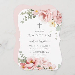 Blush Pink & Sage Green Bloemendoop Kaart