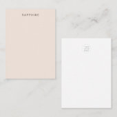 Blush Pink Sapphire Display Kaart Visitekaartje (Voorkant / Achterkant)