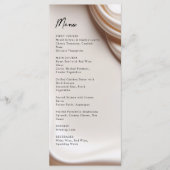 Blush Pink satin élégant menu mariage (Devant)