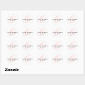 Blush Pink Script Initiaal Q Monogram Wedding Favo Ronde Sticker (Vel)