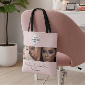 Blush Pink Script Logo Foto Make-up Studio Draagtas