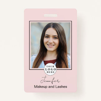 Blush Pink Script Logo Fotomake-up Badge