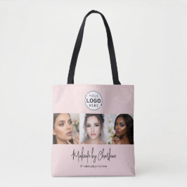 Blush Pink Script Logo Photo Makeup Studio Draagtas