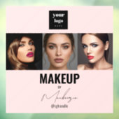 Blush Pink Script Logo Photo Makeup Studio Window  Raamsticker (Vel 3)