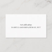 Blush Pink Script Signature Calling Card Visitekaartje (Achterkant)