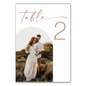 Blush Pink Script Wedding | Minimalistische boogfo Kaart (Achterkant)