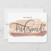 Blush Pink sera-tu mon invitation de demoiselle d' (Devant)