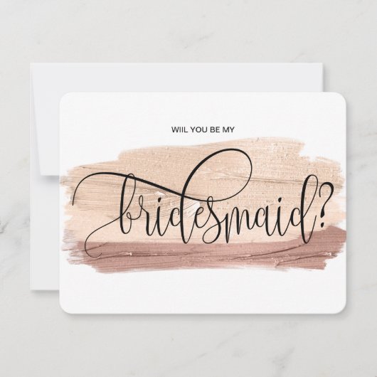 Blush Pink sera-tu mon invitation de demoiselle d' (Devant)
